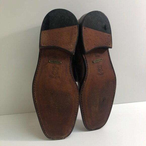 Paolo de Marco Handmade in Spain Genuine Lizard Brown Leather Bluchers 11.5 - Picture 11 of 12